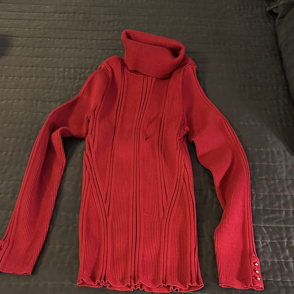 White House Black Market Rich Red Turtleneck Sweater